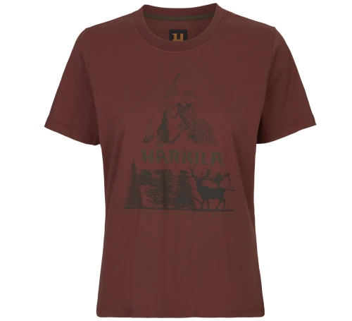 Koszulka damska Härkila Nature S/S - Hot Chocolate